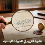 عقوبة التزوير في المحررات الرسمية