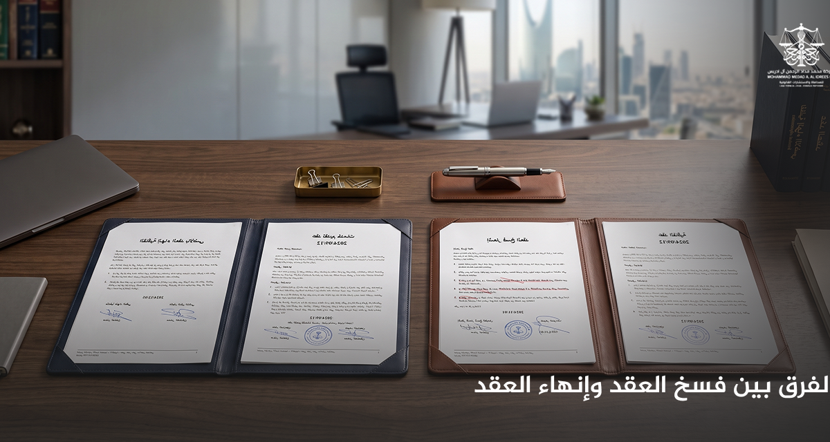 الفرق بين فسخ العقد وإنهاء العقد